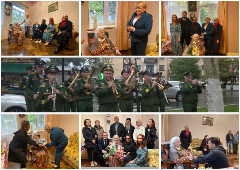 Русские общественники и военные РФ в Абхазии поздравили со 100-летием ветерана ВОВ